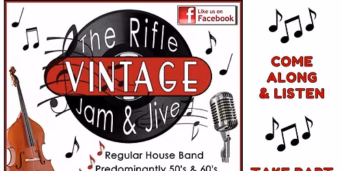 \ud83c\udfb7\ud83c\udfb6Rifle Vintage Jam & Jive! - JUNE 26 \ud83c\udfb7\ud83c\udfb6
