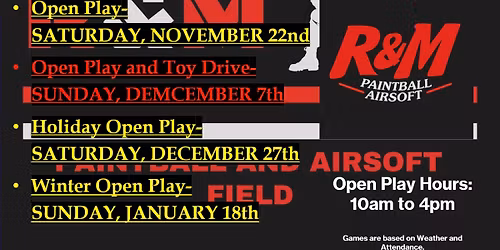 Winter Paintball Open Play: January 18th, 2026