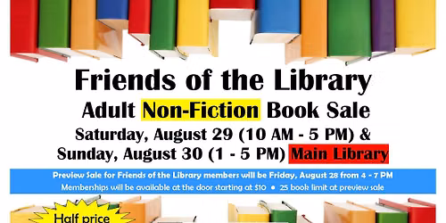 Friends of the Library Annual Used Book Sale: Non-Fiction!