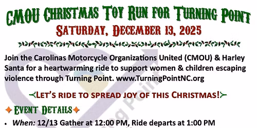 2025 CMOU CHRISTMAS RUN FOR TURNING POINT\ud83c\udf84SAT DEC 13,2024 | 21ST ANNUAL