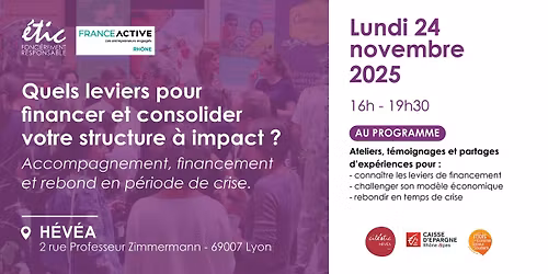 Quels leviers pour financer et consolider votre structure \u00e0 impact ?