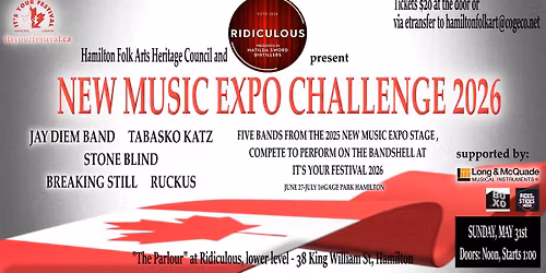 It's Your Festival's NEW MUSIC EXPO CHALLENGE 2026