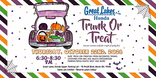 Great Lakes Honda Akron Trunk or Treat