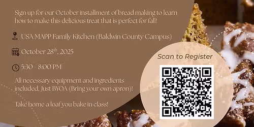 Hands on Bread Making Class: Pumpkin Cinnamon Swirl Focaccia