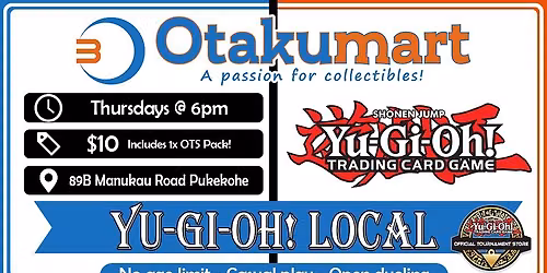 Yu-Gi-Oh! Locals: Thursdays 6pm