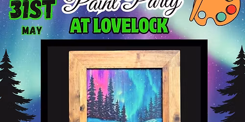 Northern Lights Paint Party at Lovelock Inn