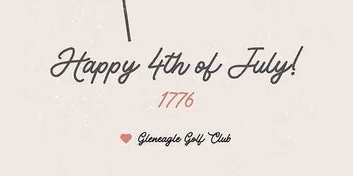 Fourth of July 4 man / 4 club Scramble