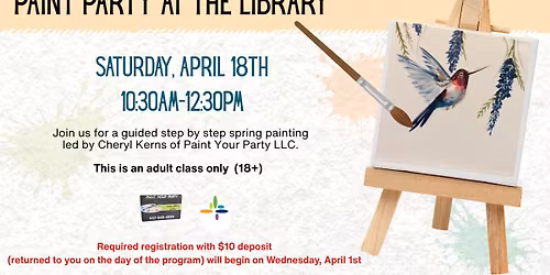 Paint Party at the Library with Cheryl Kerns