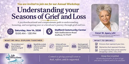 Understanding your Seasons of Grief and Loss