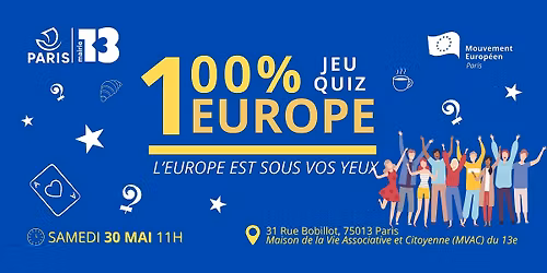 100% Europe: Brunch-Jeu pour d\u00e9couvrir et d\u00e9crypter l'Europe