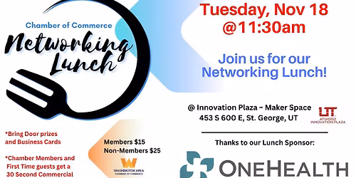 November Chamber Networking Lunch-Sponsored by One Health Clinic