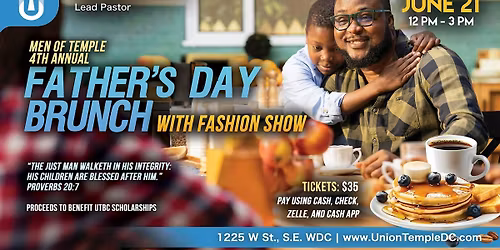 Men of the Temple\u2019s  4th Annual Father\u2019s Day Brunch