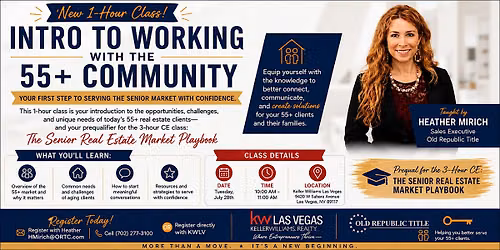 Intro to Working With The 55+ Community