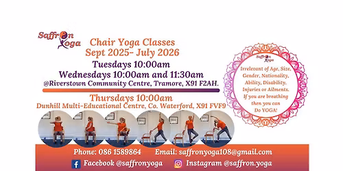 Chair Yoga Classes Tramore - Wednesdays