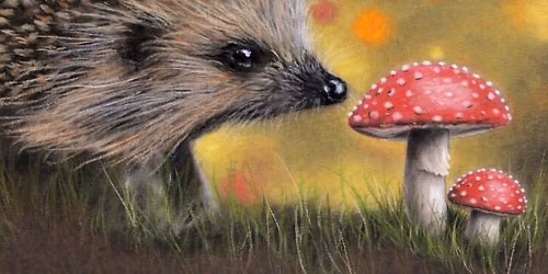 Hedgehogs and Toadstools Pastels Workshop with Roxy