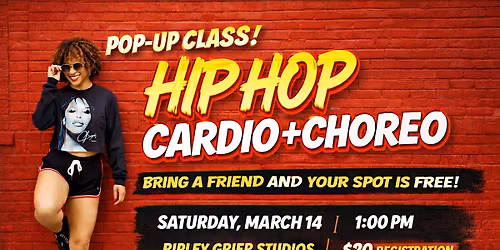 Hip-Hop Cardio + Choreo Pop-up Class $20