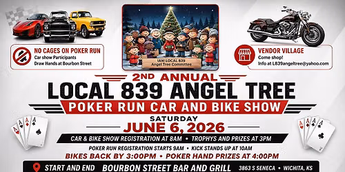 iam Local 839 Angel tree poker run with Car and Bike Show