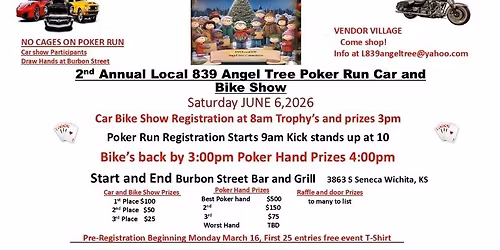iam Local 839 Angel tree poker run with Car and Bike Show