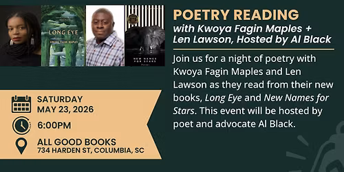 Poetry Reading with Kwoya Fagin Maples + Len Lawson, Hosted by Al Black