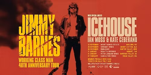 Jimmy Barnes - Working Class Man 40th Anniversary Tour