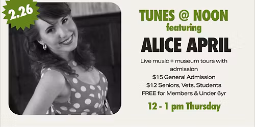 TUNES @ NOON featuring Alice April