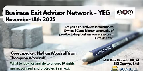 Business Exit Advisor Network (BEAN)  YEG - November 2025 Meeting