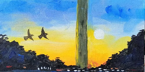 Sip and Paint Washington DC - Washington Monument at Sunset