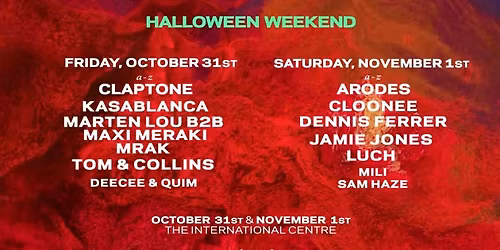Zamna Halloween Toronto \u2013 Weekend Takeover