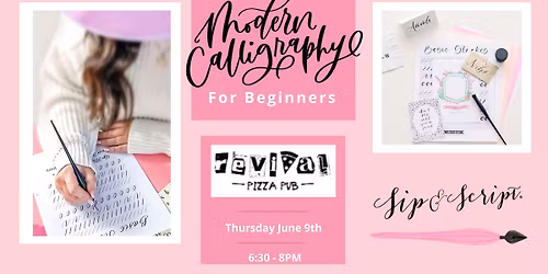 Modern Calligraphy for Beginners at Revival Pizza Pub!