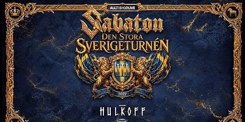 Sabaton | Sparbanken Sk\u00e5ne Arena, Lund