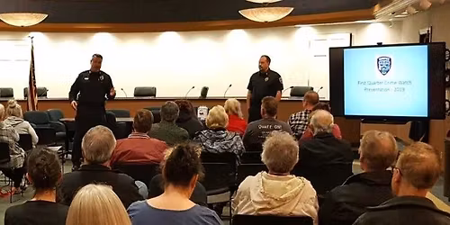 Munster Crime Watch Meeting Featuring Licensed Social Worker