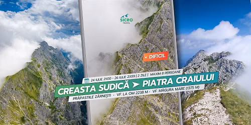 Drumeție avansată: Creasta sudică ➤ Piatra Craiului — str. Mitropolit Dosoftei 102, of. 4, MD-2012 Chisinau, Moldova