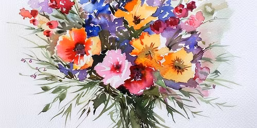 Mom & Me Watercolor Bouquet Class