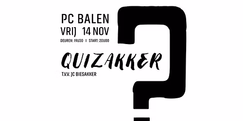 Quizakker - tvv JC Biesakker Balen