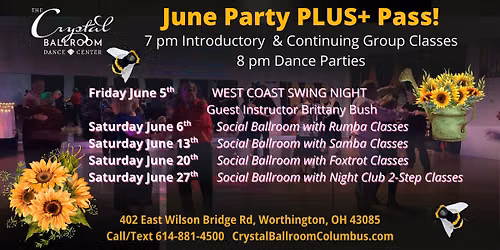 June Ballroom Dance Classes and Parties