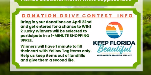 Earth Day 50% - Donation Drive and Prizes.