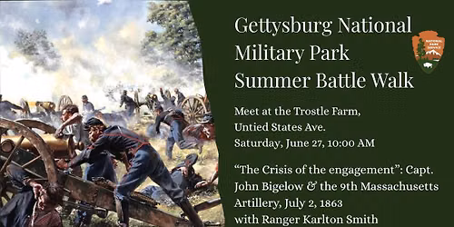 Battle Walk- "The Crisis of the engagement": Capt. John Bigelow & the 9th MA Artillery, July 2, 1863