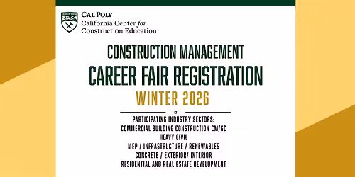 Cal Poly CM Winter Career Fair - Student Ticket