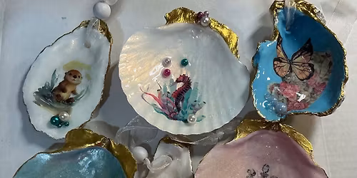06\/05 - Oyster Shell\/scallop paint and decoupage art class
