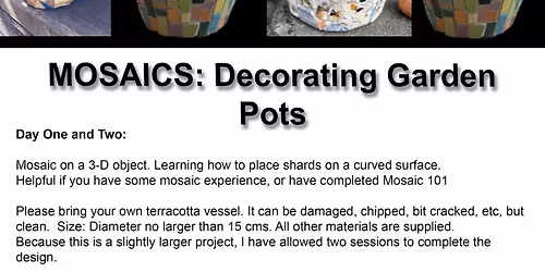 MOSAICS: Decorating Garden Pots