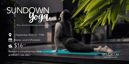 Sundown Yoga at Studio M Hotel Singapore