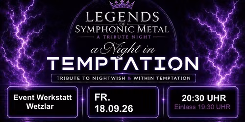 a Night in Temptation in der Event Werkstatt Wetzlar