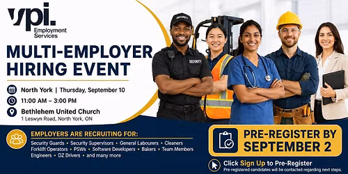 North York Multi-Employer Hiring Event