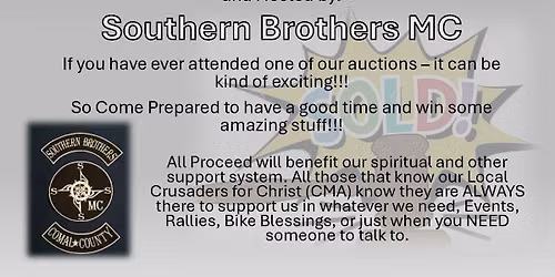 Live Auction!!!! Supporting the Crusaders For Christ!!! 