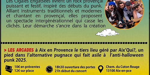 TPA 2025 [Anti-Halloween-Punk] Guerilla Poubelle \/ Cigales Engats\u00e9es - Les Arcades, Aix-en-Provence