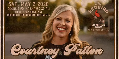 Courtney Patton @ The Redbird - 7:30 pm