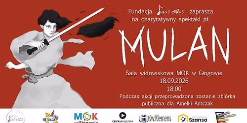Charytatywny spektakl MULAN dla Amelki Antczak