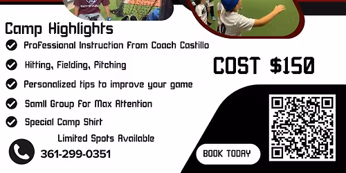 Coach Castillo Christmas Baseball Camp