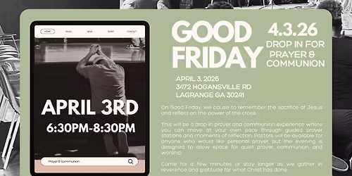 Good Friday: Drop In Prayer & Communion 