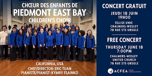 Choeur des Enfants de Piedmont East Bay (San Francisco, Californie)